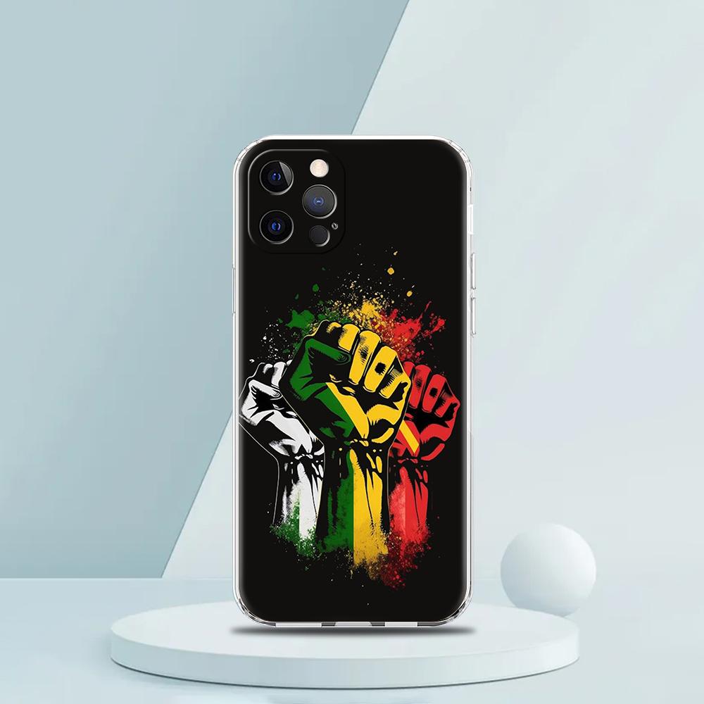 For IPhone 18 15 16 14 13 12 mini 11 Pro Max XS X XR SE 7 8 Plus Silicone Clear Cover Ethiopia Flag Luxury Phone Case