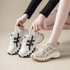 First Layer Cowhide Dad Shoes Women's Autumn New Sports and Leisure Shoes Versatile and Lightweight Little White Shoes Women
