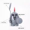 Подставка для вареных яиц, дизайн рыцаря, легко моется, многоразовый жесткий пластиковый держатель для яиц с ложкой, детские игрушки