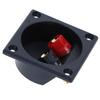 Square Shape Double Binding Post Type Speaker Box Terminal Cup Black And Red