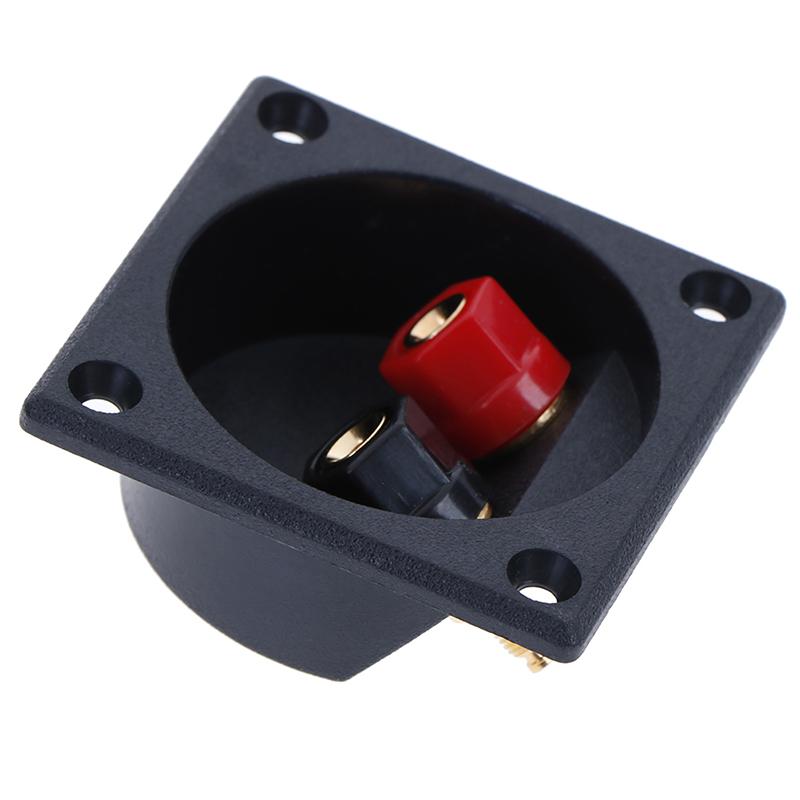 Square Shape Double Binding Post Type Speaker Box Terminal Cup Black And Red