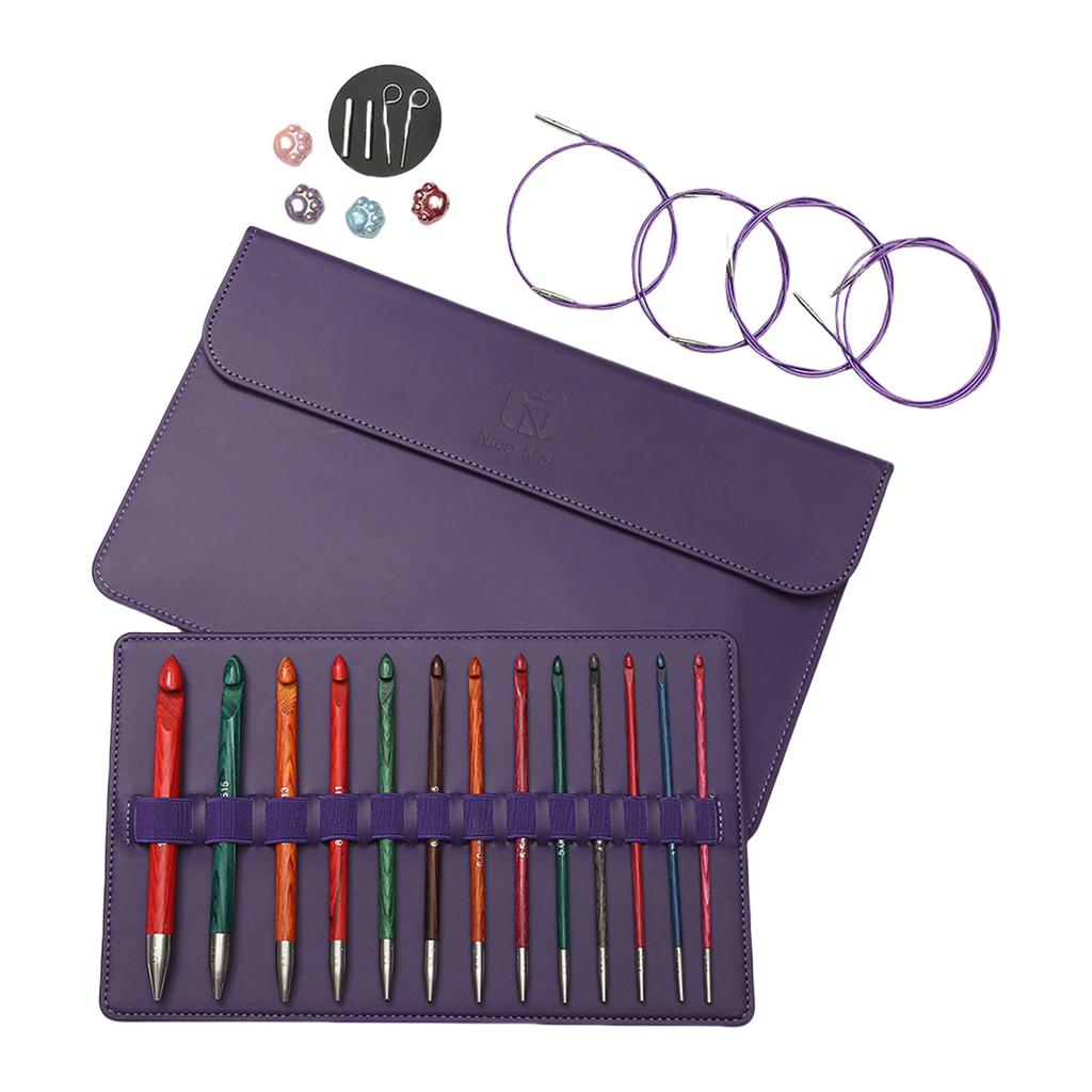 Набор тунисских крючков для вязания, набор сменных афганских крючков для вязания 3,5–12,0 мм, набор крючков для вязания ковров с сумкой для хранения