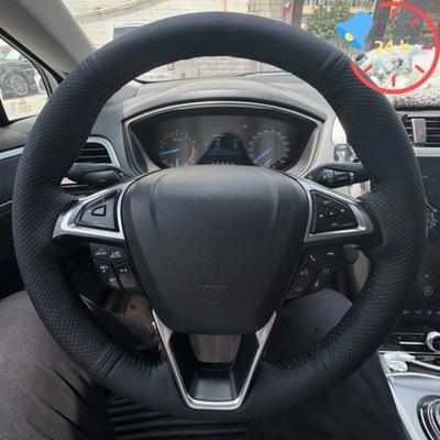 Ручная строчка Чехол на руль Нескользящий Износостойкий Кожаный Для Ford Mondeo Fusion 2013- EDGE 2015-