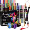 Dual-color Dual Tip Graffiti Pen 24/48/72 Colors Paint Pens New Acrylic Paint Markers  Art Supplies