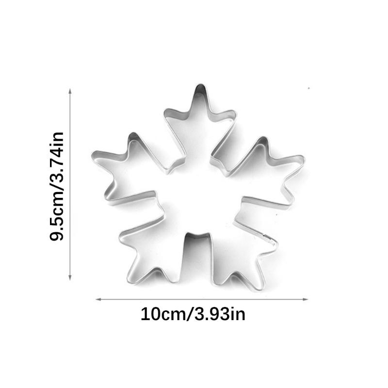 Stainless Steel Christmas Snowflake Cookie Molds Baking Tool For Holiday Dessert And Pastries Kitchen Bakeware