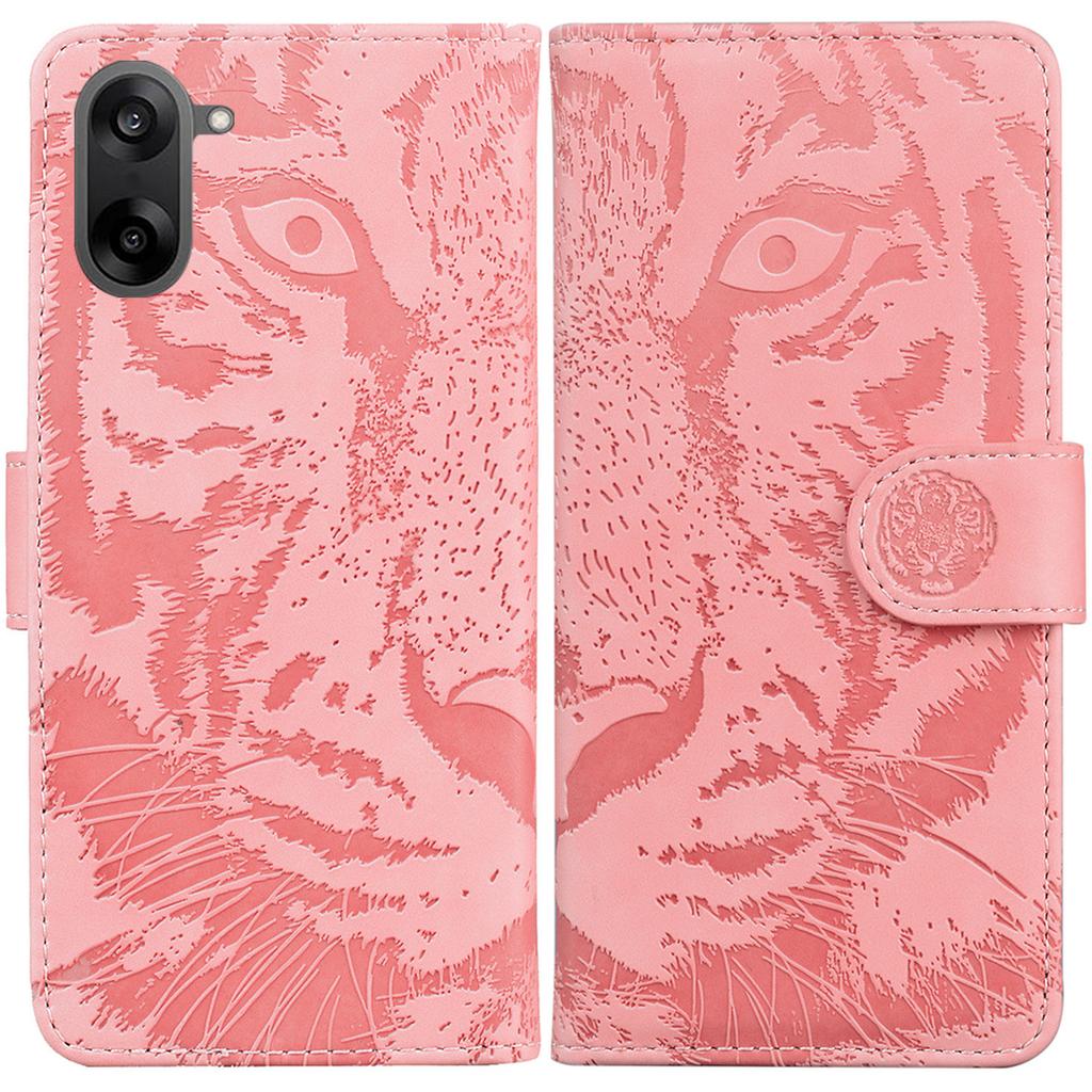 For OnePlus Nord CE5 5G Case Tiger Imprint Leather Wallet Phone Cover