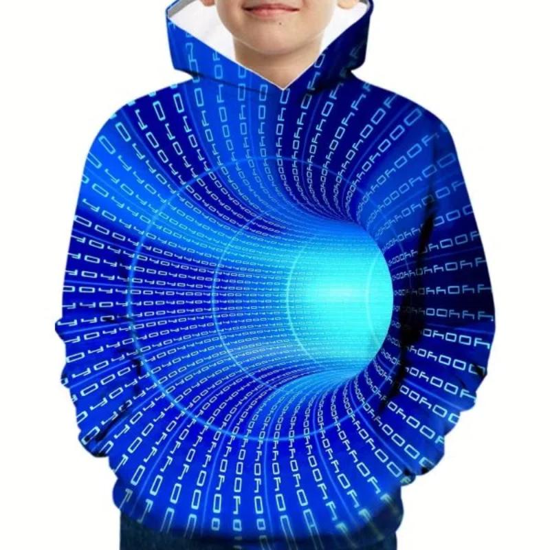 Красочная толстовка с пламенем, одежда для мальчиков, топы, осенне-зимние детские толстовки с капюшоном для мальчиков и девочек, пуловер, модная детская одежда