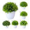 Faux Bonsai Energetic for Balcony Aesthetic Fake Grass Plants Pot Ornament Fancy Long-lasting Aesthetic