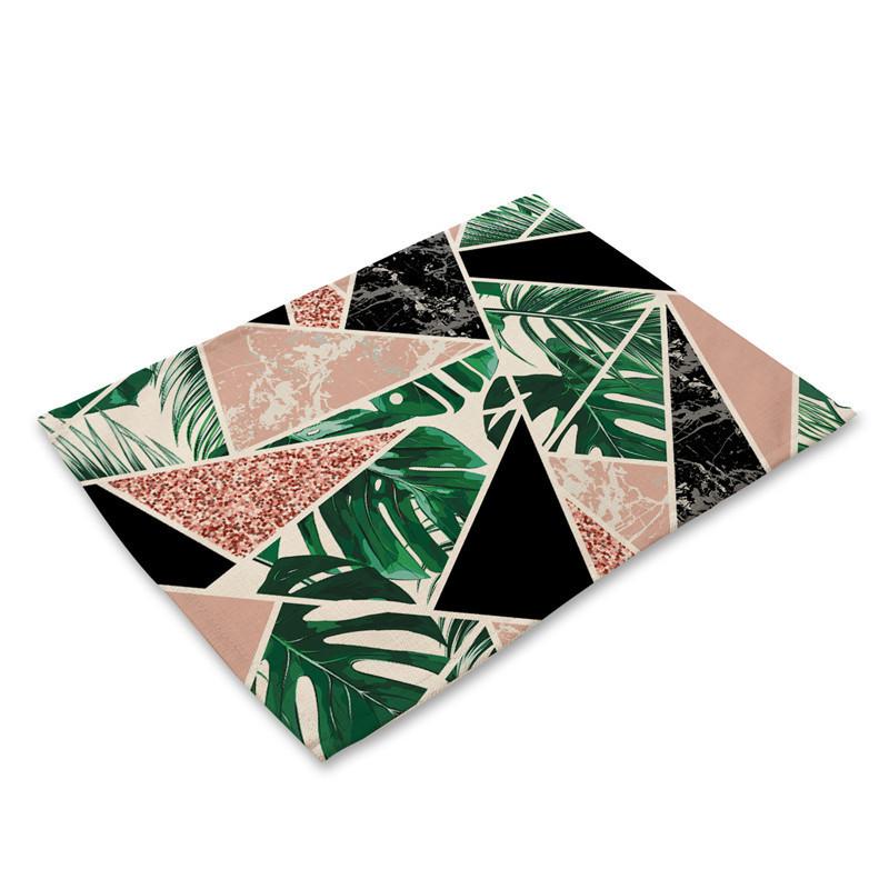 Домашний декор, льняные коврики для обеденного стола, роскошные кухонные салфетки с скандинавским геометрическим узором, 40X30 см, подставки под чашки и миски