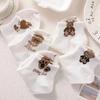 5 Pairs Women Cartoon Teddy Bear Patterned Ankle Socks Versatile Fashion Breathable Comfortable Funny Casual Harajuku Sock