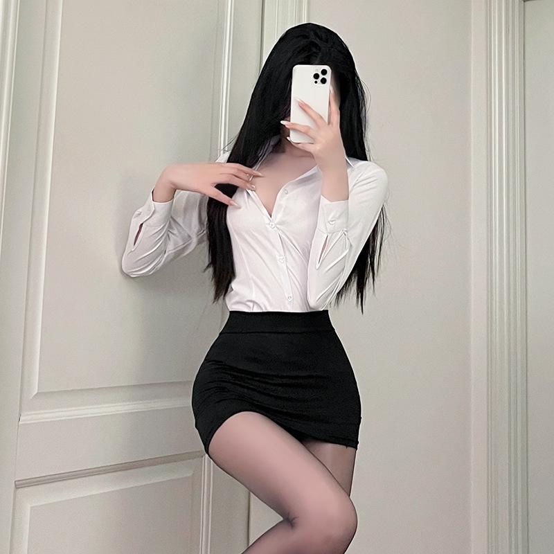 Набор для ролевых игр Domila Temptation Secretary: Сексуальный облегающий наряд для ночного клуба для женщин.