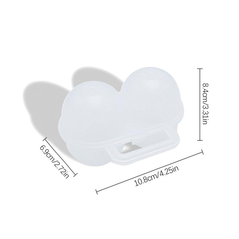 Портативный ящик для хранения яиц с 2 сетками, пластиковый прочный контейнер для хранения яиц, экономит место в холодильнике, дозатор яиц с фиксированным размером