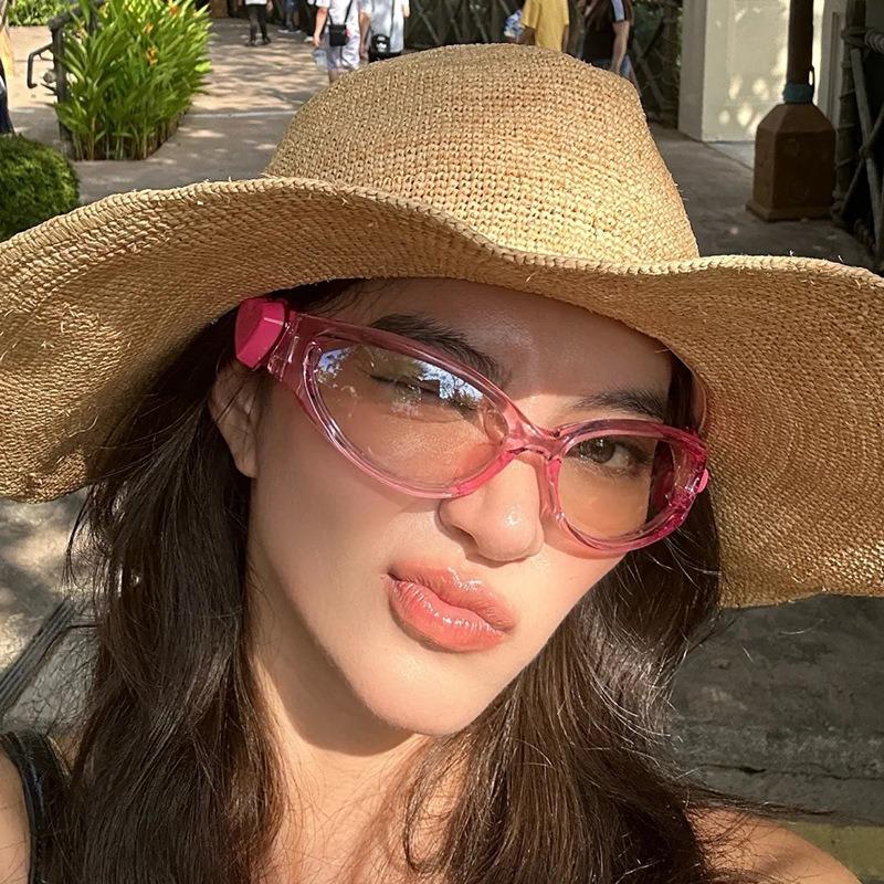 Non-polarized Sweet Style Sunglasses for Women Y2K Stylish UV Protection Outdoor Sun Glasses Korean Stylish Sunglasses Women