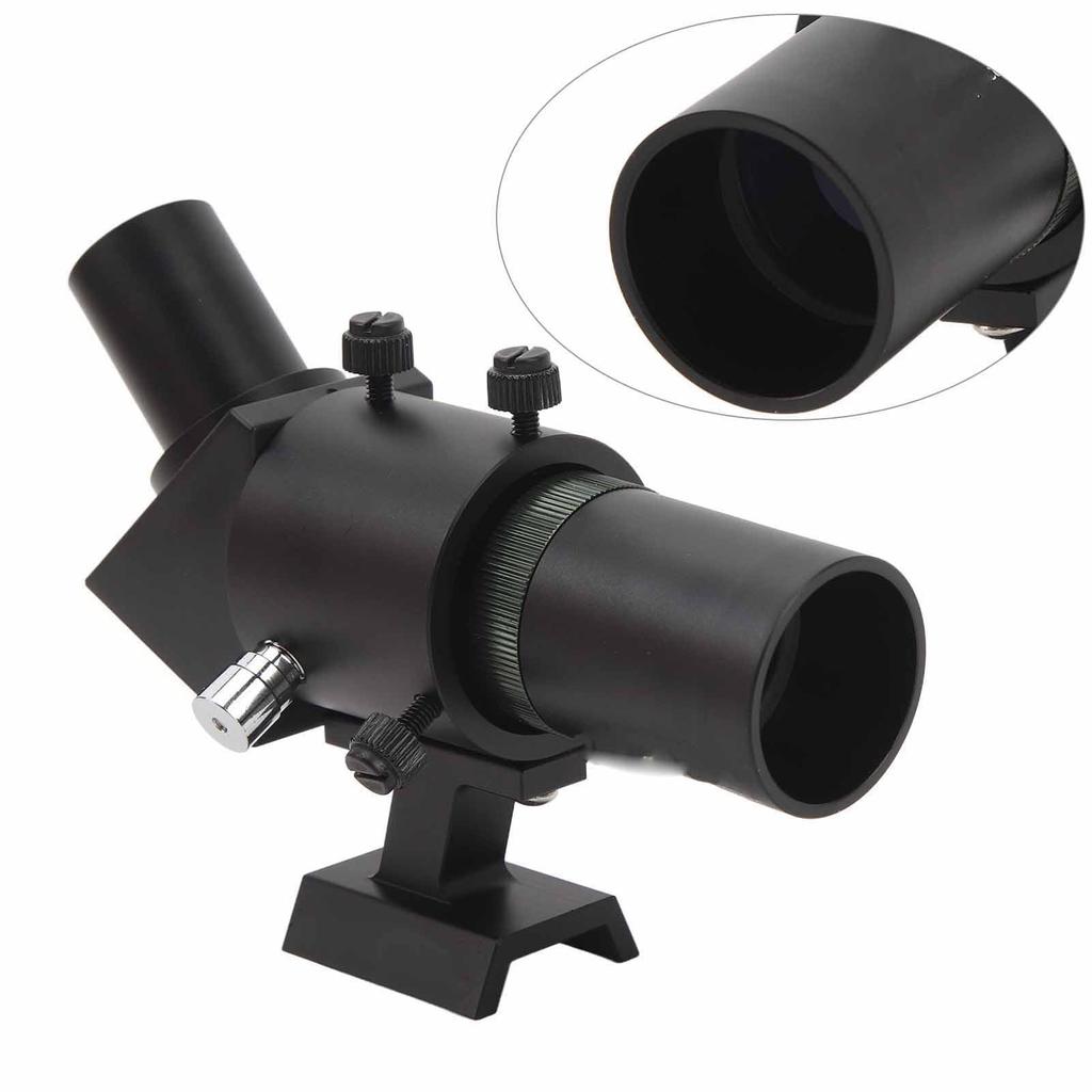 Finderscope, 6x30 Metal Finderscope for Astronomical Telescopes, 45 Degree Optical Glass Telescope Accessory, with Bracket