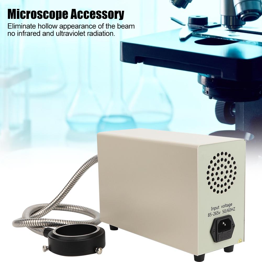Microscope Adjustable LED Ring Light Fiber Optical Cold Light Source 5500K Inner Diameter 60mm