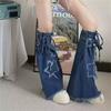 Женские джинсовые гетры Звездные гольфы до колена Японские носки для ботинок