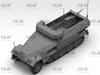 ICM German Armored Observation Vehicle with Crew Plastic Model Kit 35105 1/35 Sd.Kfz.251/18 Ausf.A