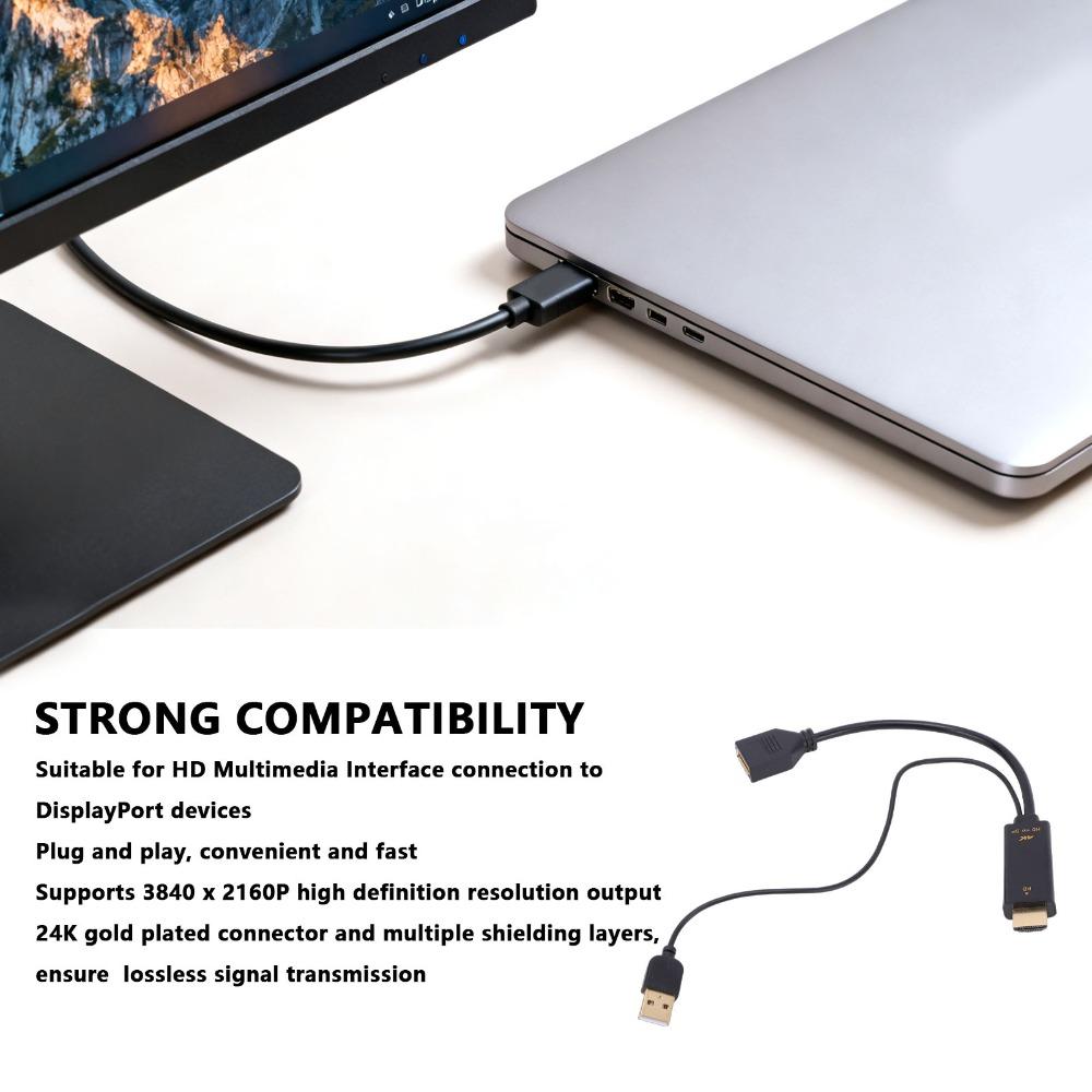 Кабель-адаптер 4K@60Hz HDMI на DisplayPort (Female) для дисплеев высокой четкости