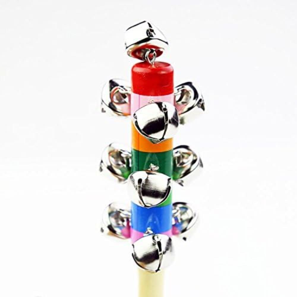 6 шт. Деревянные бубенцы Радужная ручка Деревянные колокольчики Погремушка Палочка-погремушка Музыкальные игрушки