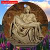 1 шт. 2d Flat CafePress Michelangelos Pieta деревянная вывеска - 20 см круглый МДФ праздничный орнамент