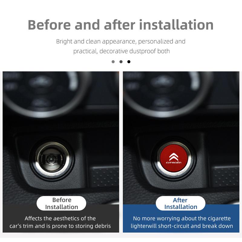 Car Cigarette Lighter Dustproof Plug Button Cover Accessories For Citroen C5 C1 C2 C6 C4L DS3 DS4 DS5 C-Elysee Grand Berlingo aia256