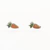 S925 silver needle Korean cute cartoon carrot stud earrings temperament simple small exquisite stud earrings girl heart