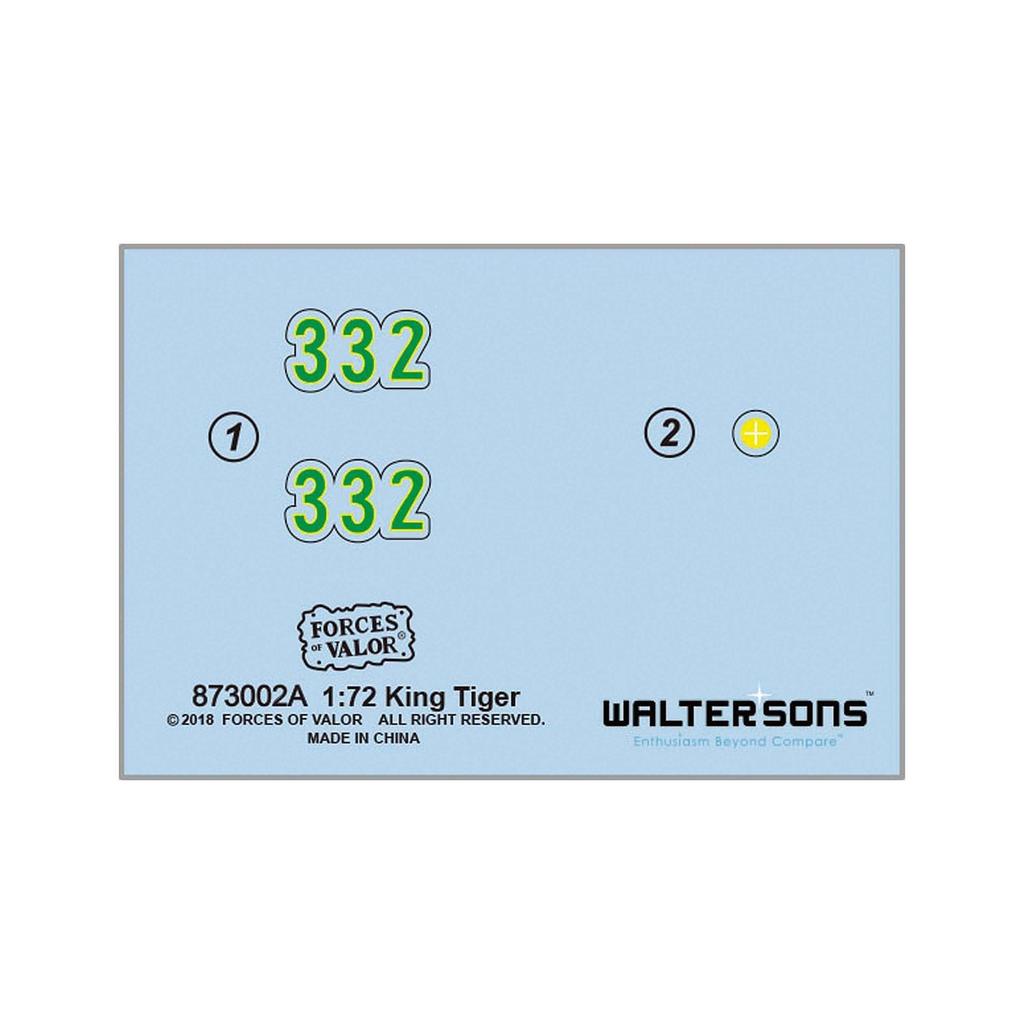 PLATZ Waltersons WW2 Немецкий Королевский Тигр SS 501-й Тяжёлый Танковый Батальон Арденны Декабрь 1944 Пластиковая Модель WS55002R 1/72 (танк)
