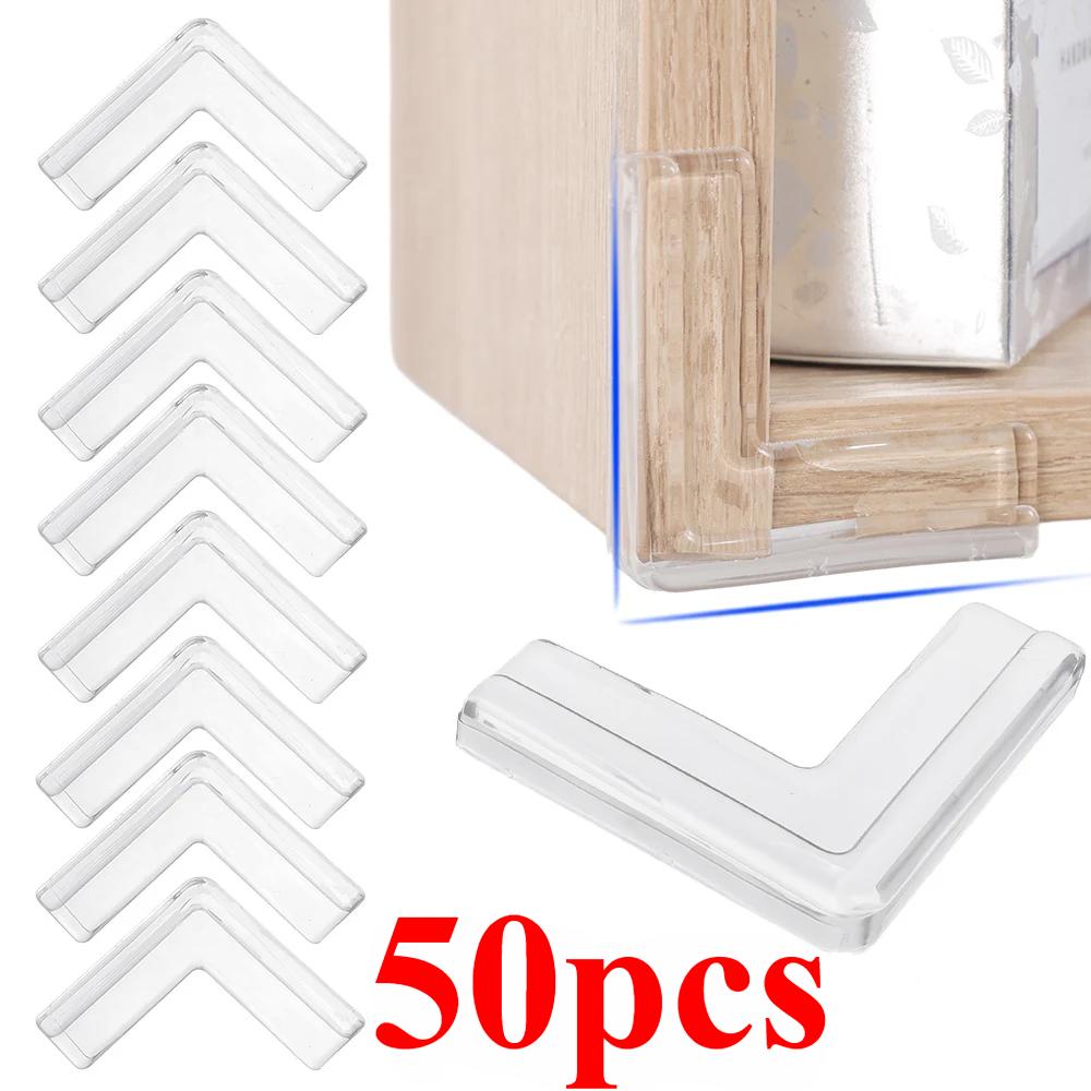 50Pcs Anti Collision Angle Transparent PVC Pad for Window Child Safety Corner Guard Baby Collision Proof Protector Table Corner