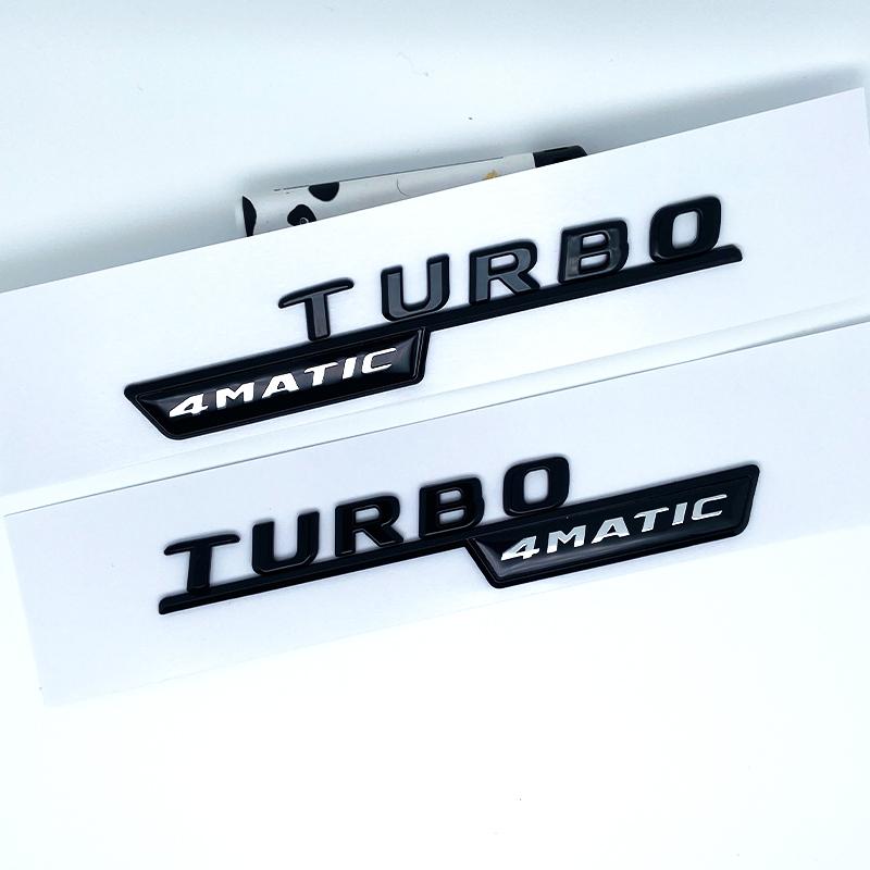 SRGK3 2017 Silver Black Letters A35 Turbo 4matic Emblem for Benz Car Fender Trunk Rear W176 W177 Logo Sticker