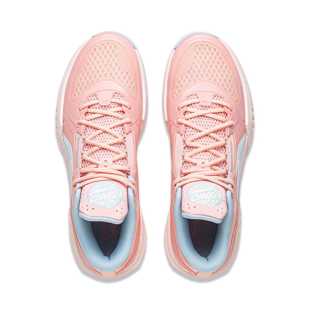 Баскетбольные кроссовки Li Ning Light Speed 3 mid Мужские Низкие Розово-красный/Небесно-голубой ABPV019-5