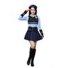 Halloween new crazy animal city COS Judy dress blue black pleated skirt set adult dress up costume