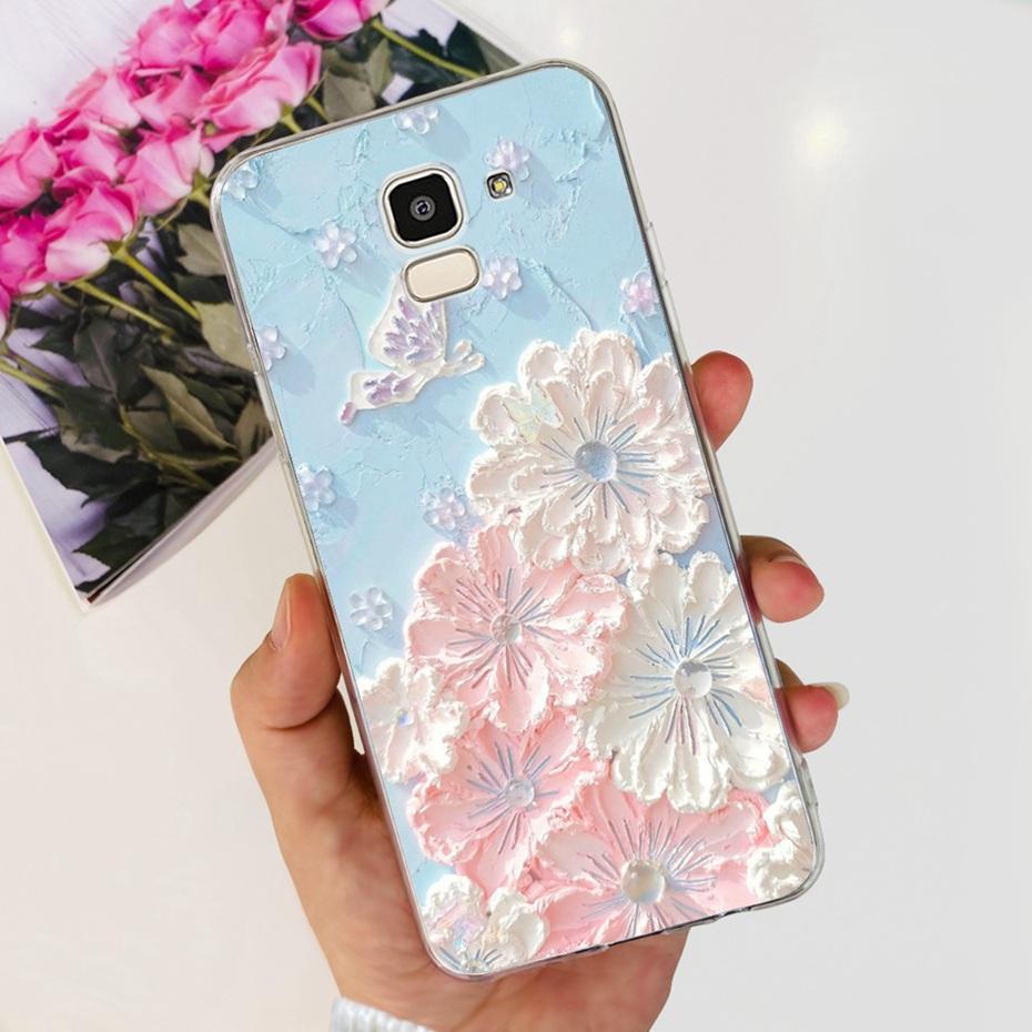 Красивый чехол с принтом для Samsung Galaxy J6 J6+ J600G J610G Мягкая силиконовая задняя крышка из ТПУ для чехлов телефона Samsung J6 J 6 Plus 2018