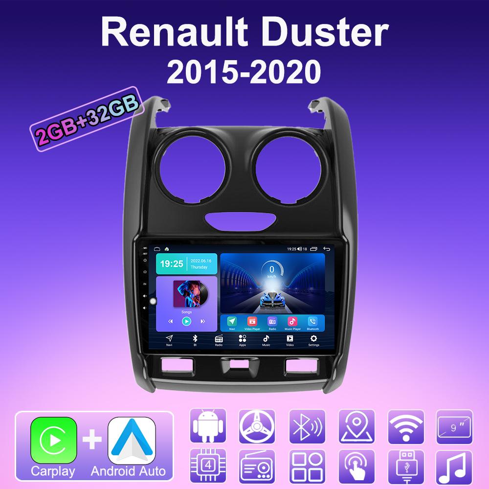 2 DIN Android Carplay автомобильное радио для Renault Duster 2015-2020 мультимедийный проигрыватель головное устройство стерео GPS навигация BT WIFI 2+32 ГБ