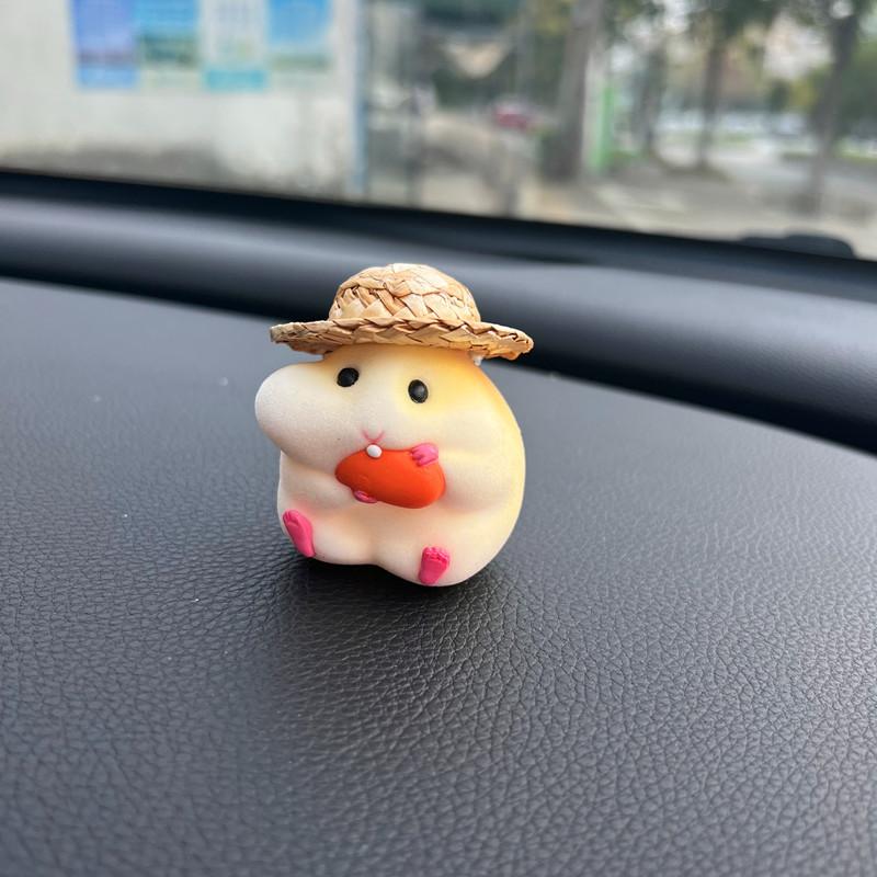 2023 Car Decoration Hamster Car Accessories New Console Cute Doll Car Interior Pendant Car Decoration Car Accessories
