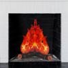 Fake Flame 3D Realistic Art Paper Red Vivid Artificial Safe Campfire for Festival
