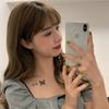 Men Women Temporary Tattoos Waterproof Party Decals Clavicle Blue Butterfly Tattoo Stickers