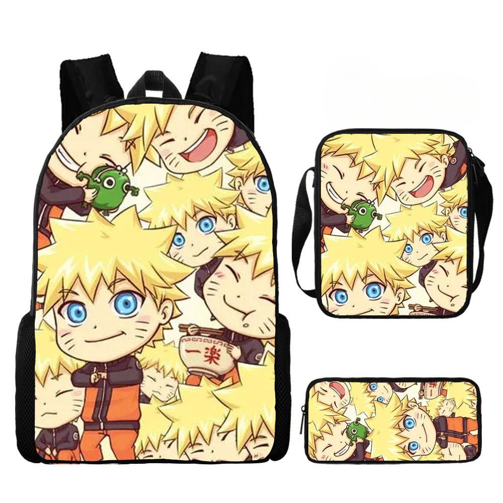Детский рюкзак Наруто из легкого прочного материала для школы и путешествий