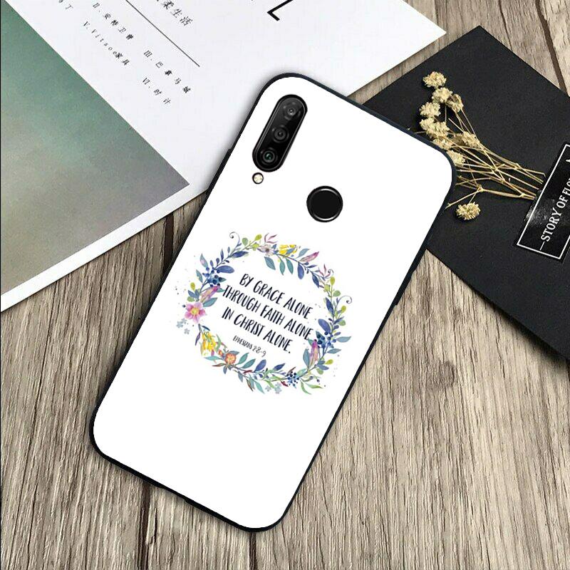 Библейский стих Иисус Христос Христианский Для Huawei Nova 11 9 10 SE Y70 Y60 Y90 Y61 Y91 Y73 Y72 12i 11i 8i P30 P40 Lite P60 Pro Чехол