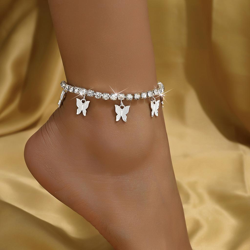 1PC Women's Fashion Trendy Butterfly Foot Chain Jewelry Accessories Suitable for Date, Party, Festival Gifts-6028