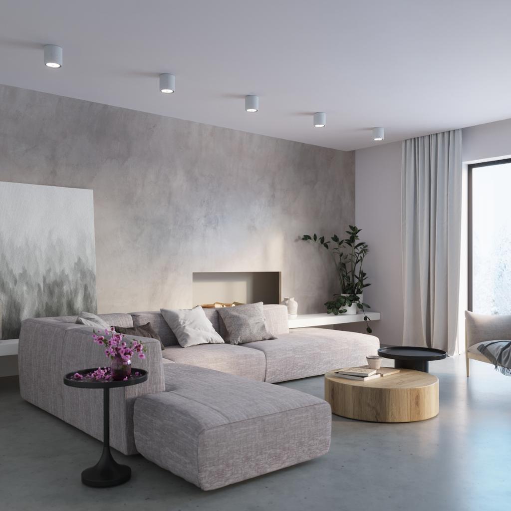 Plafon Nesix 1 Gu10 Szary Beton Lumilo 06.309.45