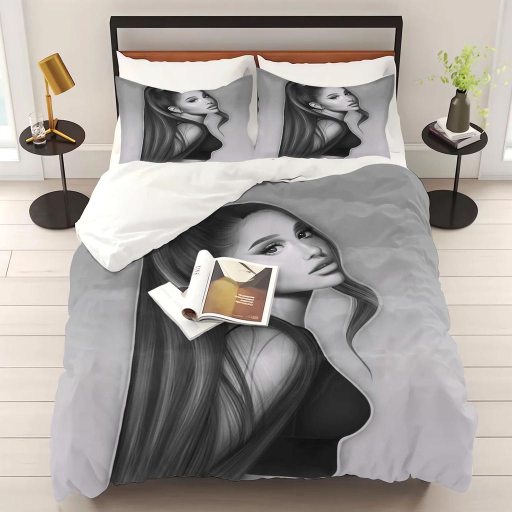Star Duvet Cover Sets Ariana Grande Bedding Set Famous Anime Comforter Bed Linen Twin Queen King Single Size Dropshipping Gift