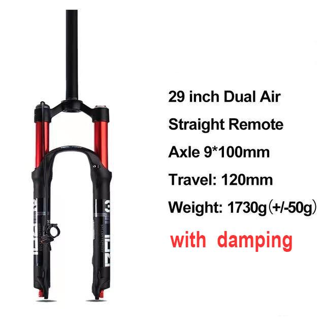 BOLANY MTB Suspension Rebound Adjustment Double Air Fork 26/27.5er/29er Inch Magnesium Alloy Quick Release Bicycle Parts