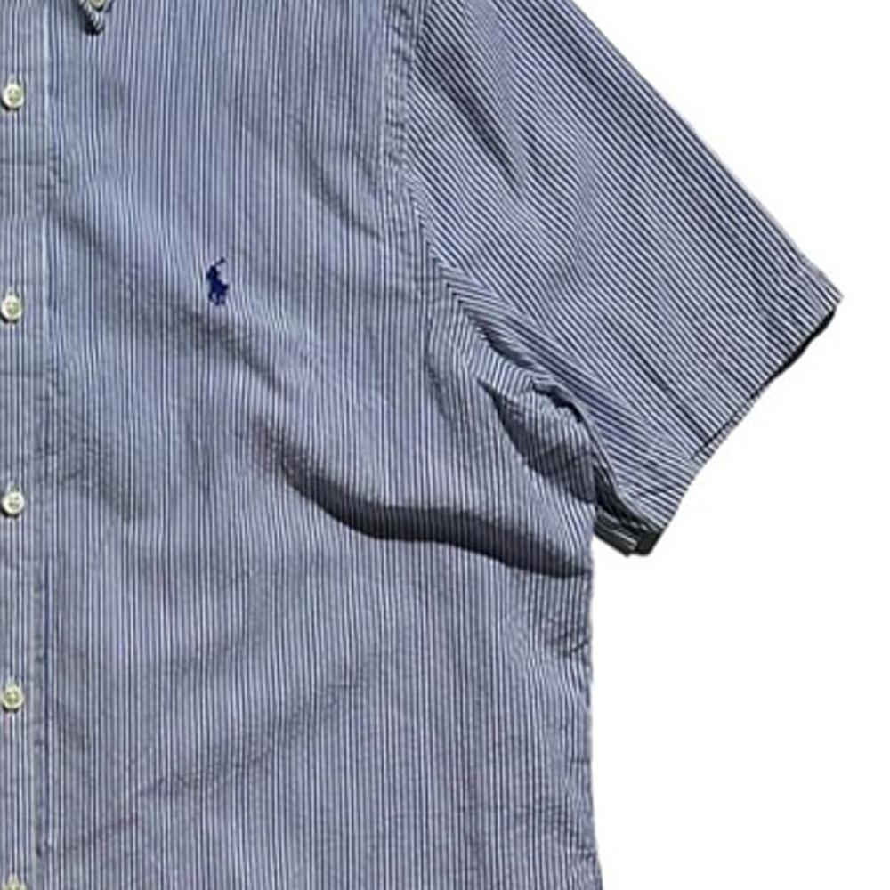 Polo Ralph Lauren Ss24 Поло с вышивкой Small Pony и полосатым принтом Мужские рубашки Темно-синий 710802569-002