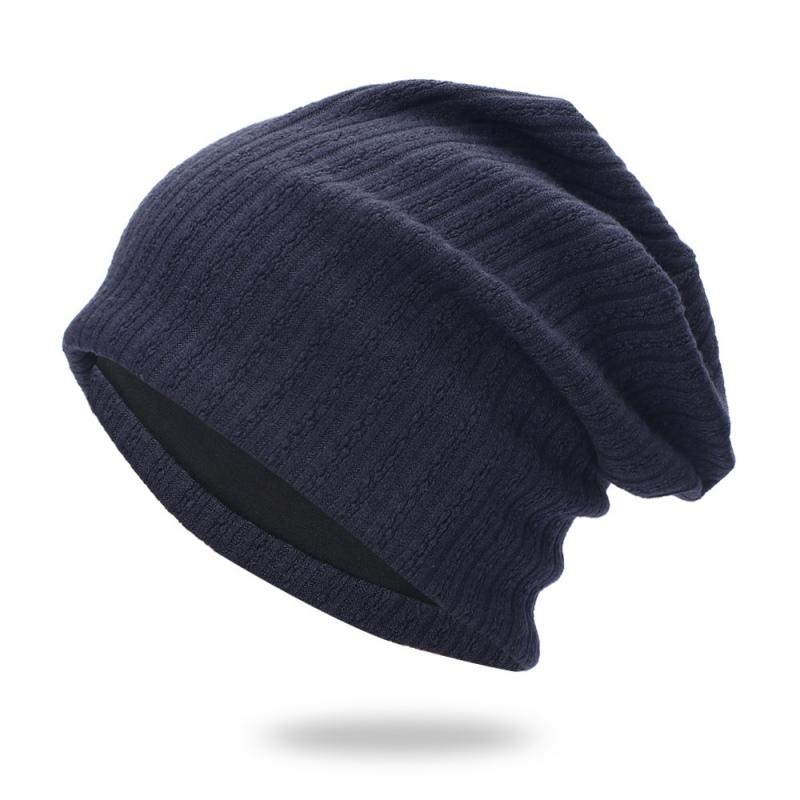 Женская и мужская мешковатая шапка-бини, зимняя шапка-бини, большая, унисекс, вязаная крючком, ребристая шапка, теплая, для сна, шапка-череп, для улицы, мешковатые шапки-бананы