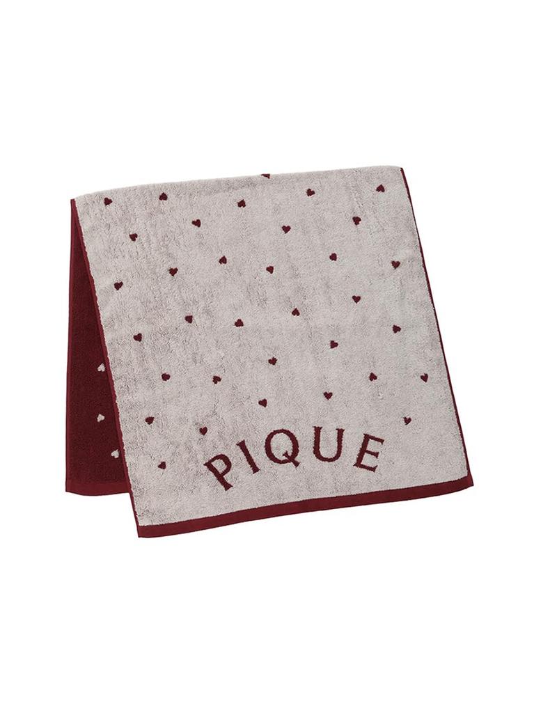 Gelato Pique Heart Logo JQD Bath Towel PWGG254569 Red F Women's