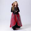 Halloween Costume Children Vampire Queen Witch Black Red Dress Stage Costume