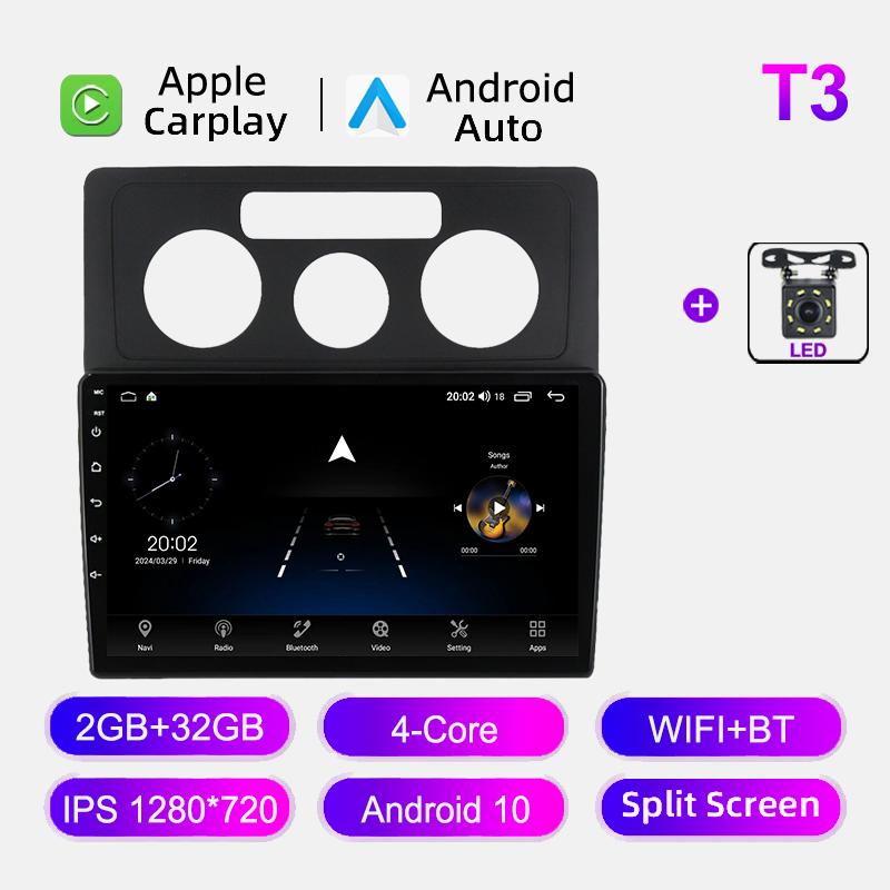 Android для VW Volkswagen Caddy 2K 3 III 2004-2010 Авто Радио Автомобильный Мультимедийный Плеер Навигация GPS Carplay Видео Стерео 2din DVD