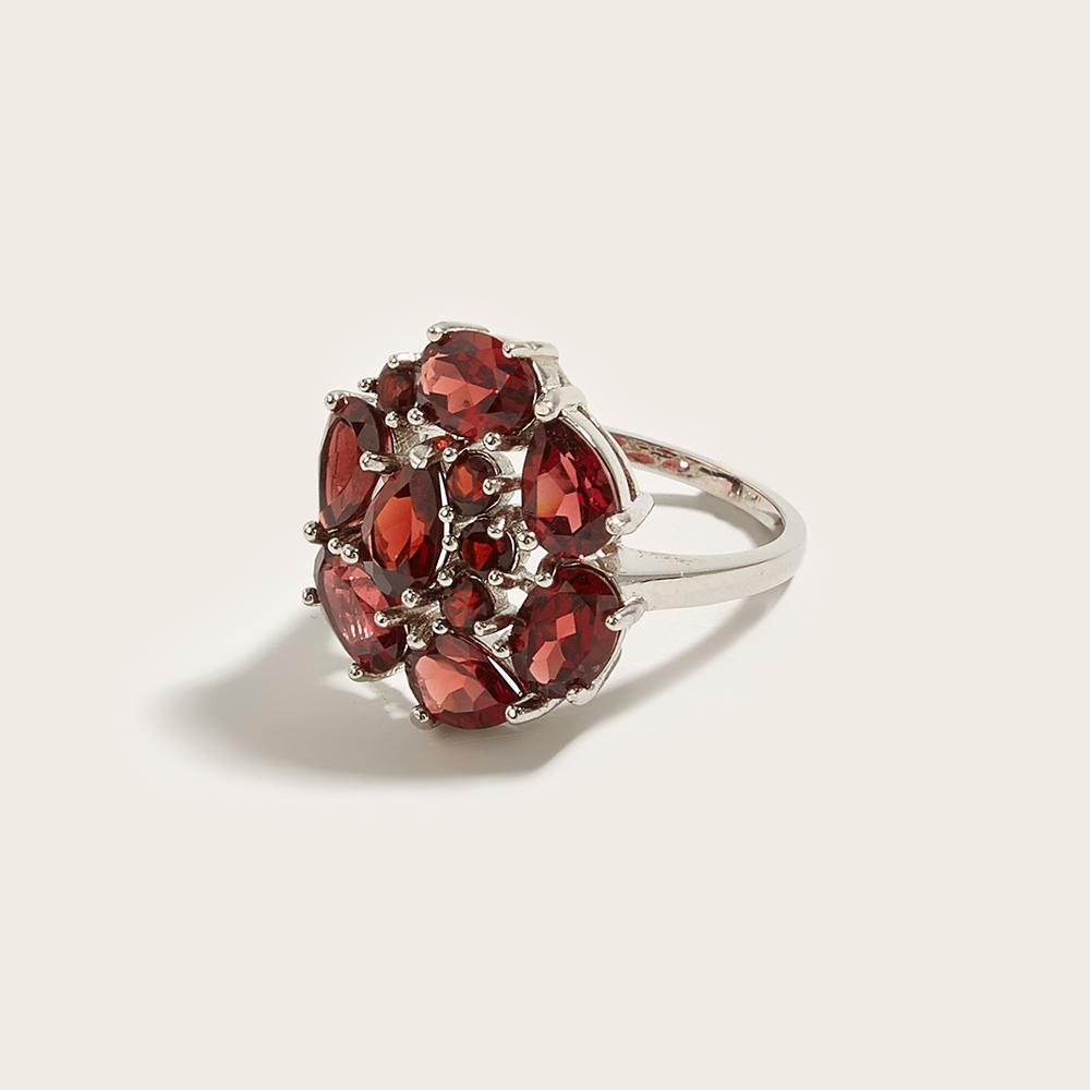 Роскошные серьги-кольца с красным натуральным гранатом, великолепные модные женские изысканные украшения из стерлингового серебра 925 пробы, подарок для мамы