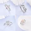 Valentine Day Engagement Ring copper Heart, Red, Pink, White, Blue Ring for Women Holiday Jewellery Gift High Quality