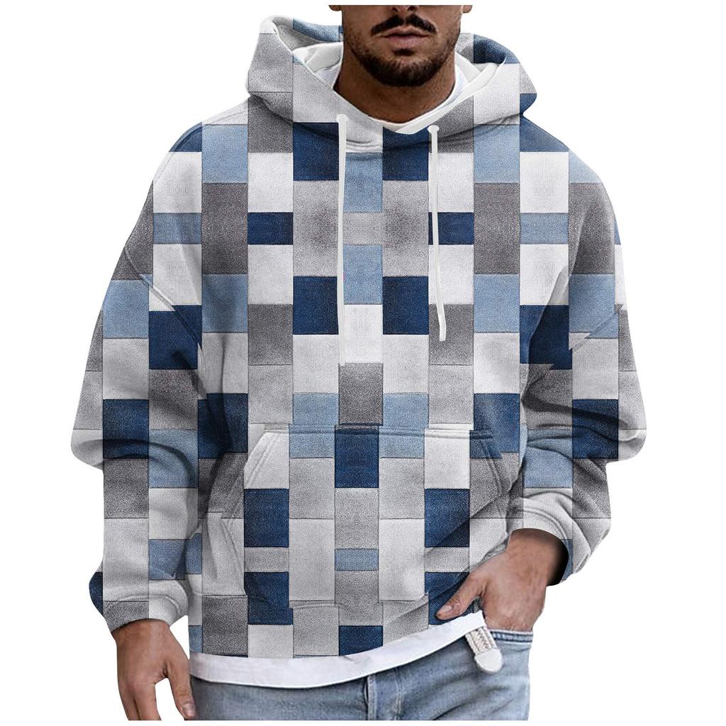 Fashion Print Loose Men's And Women's Long Sleeve Hooded Sweater